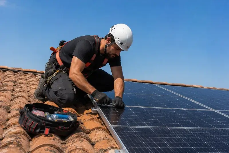 Maintenance et monitoring de panneaux solaires à Collias